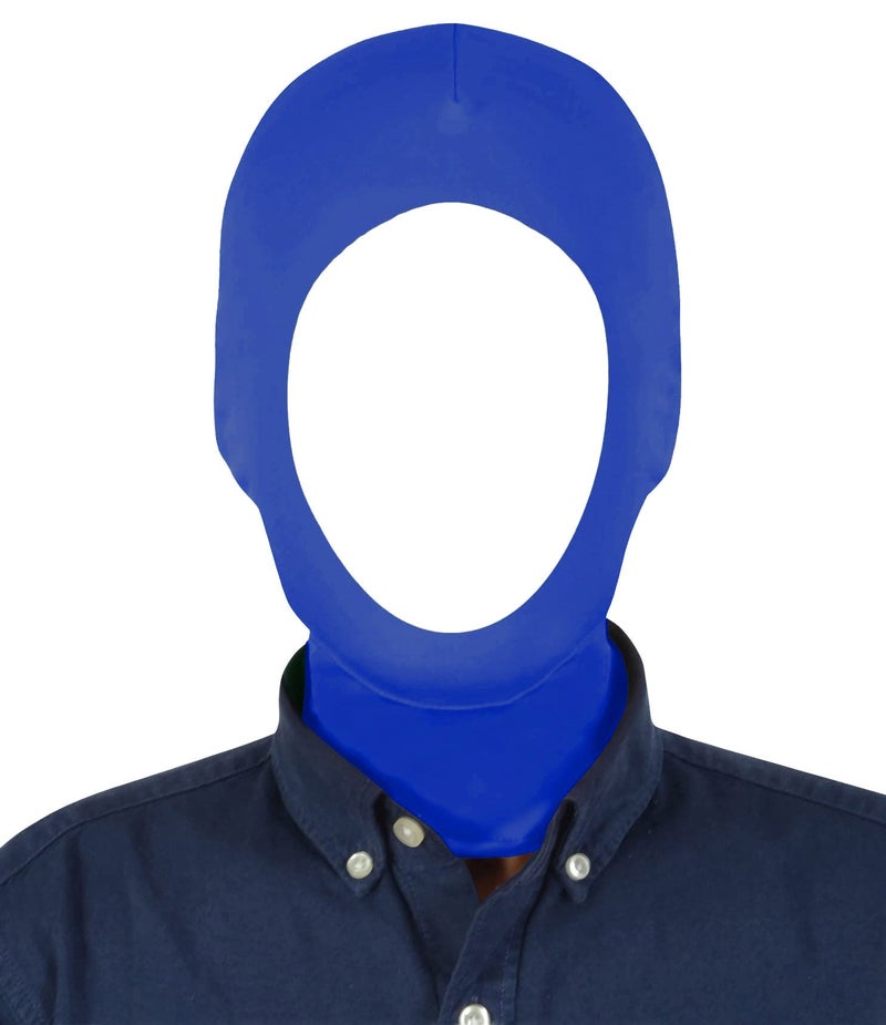 Gaoin Unisex Face open Zentai Hood Mask for Costume Parties (Dark Blue) - Image 1